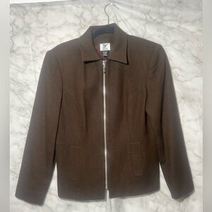 ML Maggie Lawrence brown jacket 100% wool medium